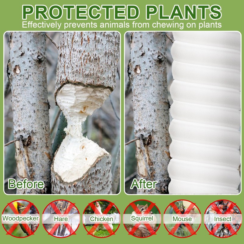 4/6/8 Pcs Tree Trunk Protector-2 Size Plastic Spiral Tree Guard