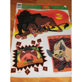 Eureka 3 pc Lion King Presto Stick Window Decor Vintage Eureka