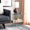 Safavieh Home Kayley Natural and Glass Accent Table