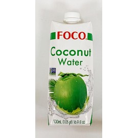 Coconut Water, 500mL, 16.9 fl oz, Less Than 1% Sugar,Pack of 6