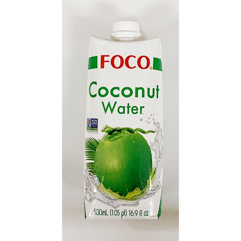 Coconut Water, 500mL, 16.9 fl oz, Less Than 1% Sugar,Pack