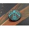 Bezelry 12 Pieces Aztec Thunderbird Metal Shank Buttons. 20mm (3/4