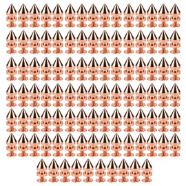 100 Sets Spiked Cone Spike Stud Rose Gold High Hardness Screw Back Studs Spikes Kit for DIY Clothing Bags Shoes 8x13.5mm