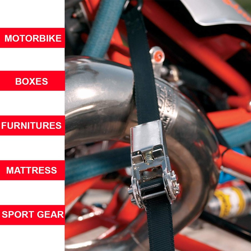 Master Lock 3223EURDAT Certified Ratchet Strap, Black, 2,5m x 25mm