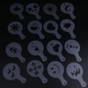 16 Pieces Cappuccino Stencils, Barista Stencil Cappuccino Decorator, Plastic Coffee