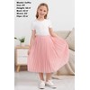 GORLYA Girls Chiffon Pleated Elastic High Waist A-Line Boho Swing