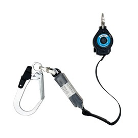 DSNC-M-51S-BL Full Harness Lanyard, Black, Permanent Retrieval, Anti-Wrapping Included, No Lock, Hook Swivel Interlocking Ring, Lanyard Length: 63.0 inches (1,600 mm)