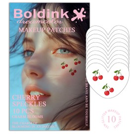 Boldink 10pcs Makeup Patches,Face Makeup Patches,Beauty Face Makeup,Cherry Patches,Waterproof Cherry Patches,Temporary Facial Cherry Patches For Women.