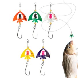 Spinner Baits - Angling Lures for Trout,Multifunctional Colorful Rotating Spinner Baits for Bass Fishing in Freshwater and Saltwater