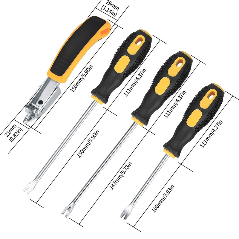 Staple Remover with Tack Puller Tool, Pack of 4 Padding