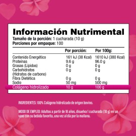 Péptidos De Colágeno Hidrolizado Puro Tipo 1 Y 3 - 1kg Con Cuchara - Sabor Y Olor Neutro - 100% Puro