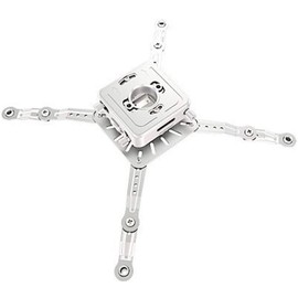 Crimson AV JRW Universal Projector Mount, White, 50lb (23kg) Weight Capacity, 16.92" (430mm) Diameter Max Mounting Pattern, Pitch (up/Down) +/- 25°, Roll (Side to Side) +/- 6°, Rotation (yaw) 360°