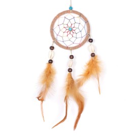 Dream Catcher for Good Dreams with Beads and Real Feathers, Diameter 9 cm, 11 cm, 14 cm, 16 cm, 17 cm and 28 cm.