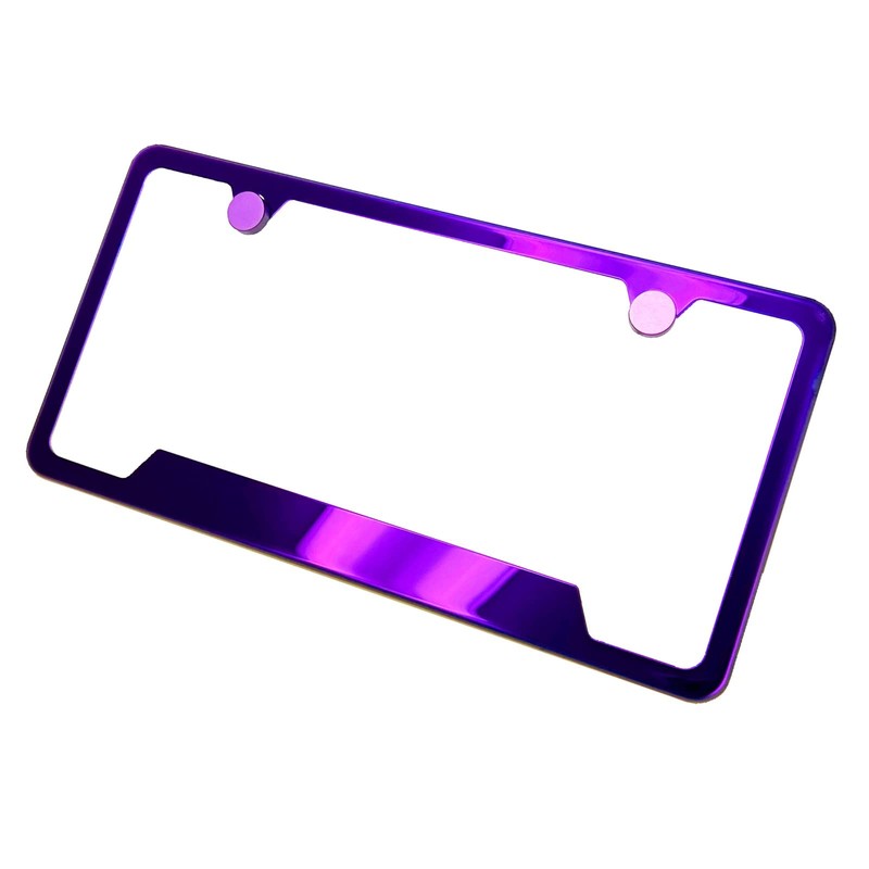 Silicone Back Guard Bottom Cut Out Corner License Plate Frame