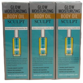 Sculpt Face/Body Glow Moisturizing Body Oil Coconut (3.1Oz/191mL)  NEW LOT OF 3