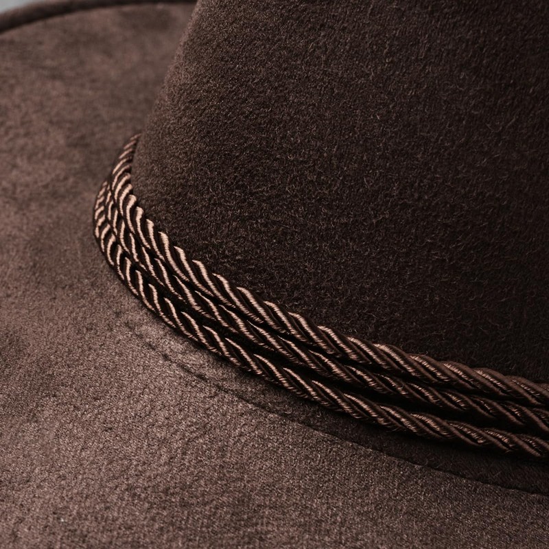 thuizen Men's and Women Classic Western Rolled-up Vegan Suede Decent