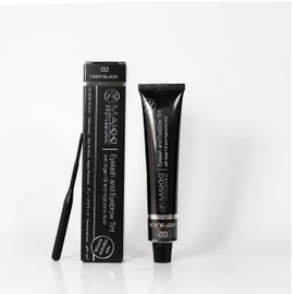 02 Deep Black Makki Professional Intensive Eyelash and eyebrow tint dye with argan oil & hualuronic acid 22ml
