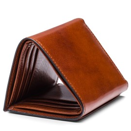 Bosca | Men’s Double I.D. Trifold Wallet w/RFID Blocking in Italian Old Leather