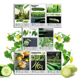 Classic Cucumber Collection Variety 8-Pack Home Garden Starter Kit by Isla’s Garden Seeds, Includes Slicing, Pickling, & Specialty Cucumbers, Perfect for Growing Fresh, Crisp, & Delicious Harvests
