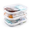 Diravo 3 piezas de funda rígida transparente con cremallera, bolsas