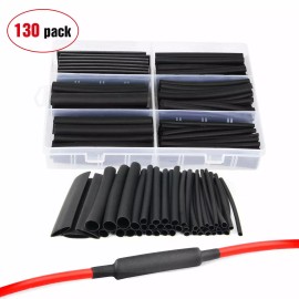 Nilight 130 Pack Dual Wall Adhesive Heat Shrink Tubing Electrical Wire Cable Wrap Tube