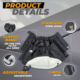 Northen Mount Gaiters for Hiking Waterproof – 600D Nylon Oxford Gaiters for Men and Women – Adjustable One Size Fits All Hiking Accessories Waterproof Boot Covers – Steel Hook and Elastic Band