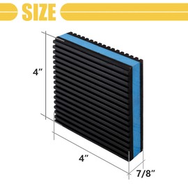 Powrocket 8 Pack Rubber Anti Vibration Pads,4 x 4 x 7/8 inches Heavy Duty EVA Isolation Mats for Air Conditioner,HVAC System,Compressors,Washer and Dryer,Isolation Vibration Pad