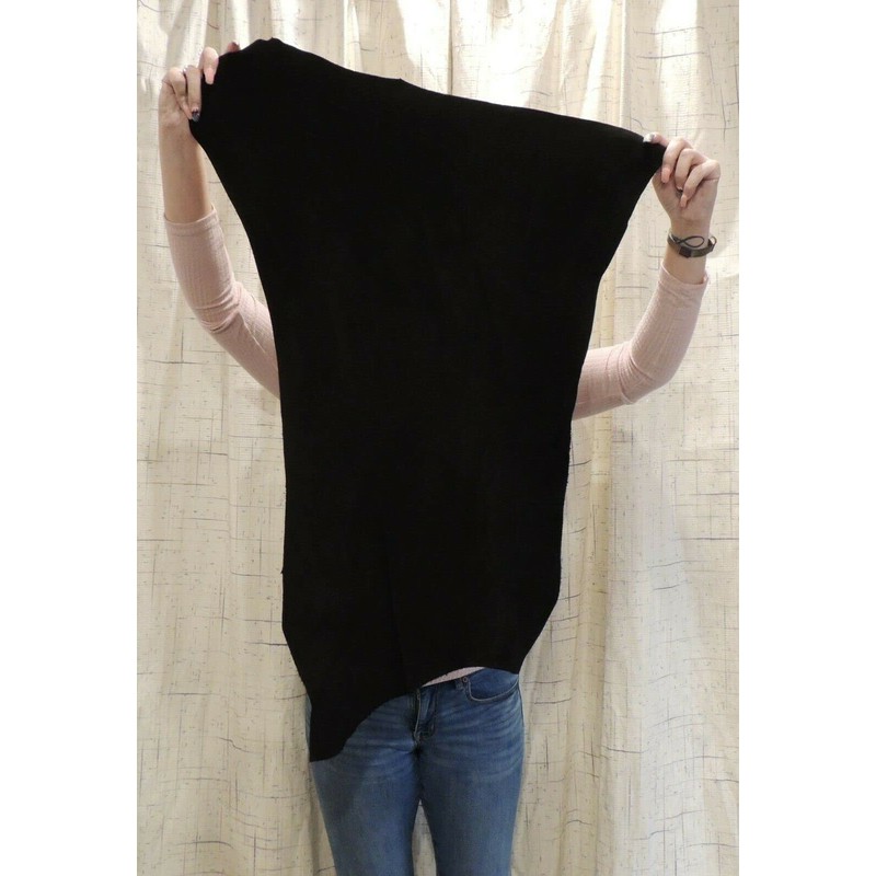 Real Tanned Black Deer Suede Leather Hide - Native Crafts