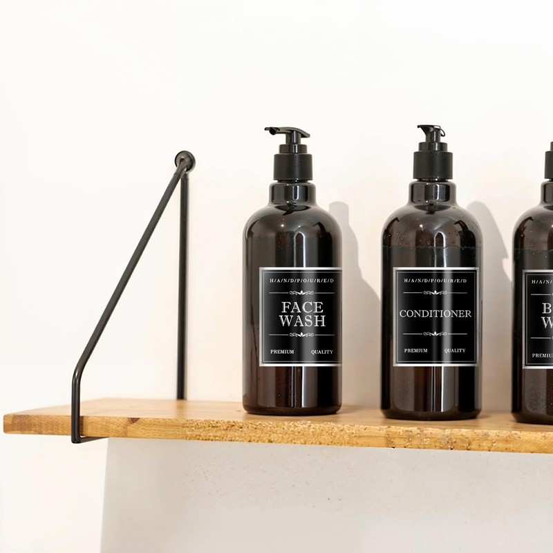 12 Pack Bathroom Labels for Soap Dispenser, Bathroom/Kitchen Hand Soap