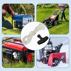 Engine Starter 2 Pack with Rope Recoil Starter Pull Handle Cord Lawn Mower Generator Diesel Engine Snow Blow Starter (Length 1.2m) (Thickness 6mm)