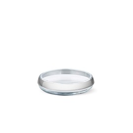 Georg Jensen Duo Round Bowl Collar SS & Glass Small, Silver