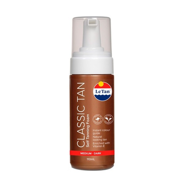 Le Tan Classic Tan Self Tanning Foam 110ml - Medium-Dark