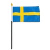 US Flag Store Sweden Flag, 4 by 6-Inch