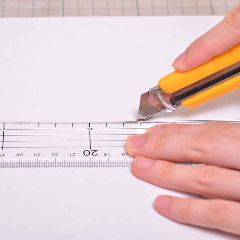 ITOCHU Retail Link Acrylic Ruler 11.8 inches (30 cm) Metal