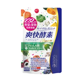 ISDG Invigorating Enzyme Supplement, 232 Types of Natural Vegetables and Fruits, Compound Plant Fermentation Powder, Bifidobacteria, Premium, Formulated with Coleus Forccoli, Diet, Digestive Enzyme, Supplement, Dietary Fiber, Plant Enzymes, Made in Japan, 120 Tablets, 30 Day Supply