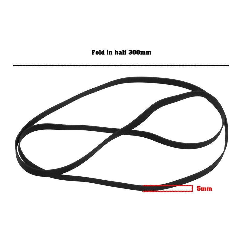 Create idea Pack of 2 Black Rubber Record Straps for