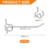 sourcing map 50Pcs 4" Pegboard Hooks, L Shape Metal Wall