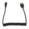 HD Multimedia Interface Cable Spring Retractable A Male to D