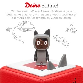 tonies Audio figures for Toniebox, creative anthracite (dark brown) for self-playing, 90 minutes memory for your own recordings, music and bedtime stories, suitable for children from 3 years