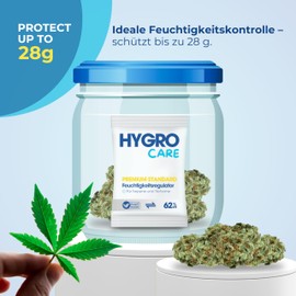 HYGRO CARE 62% - Sustainable Moisture Control for Herbs | Up to 120 Days of Freshness | Bidirectional System | Plant-Based Premium Quality | Pack of 10