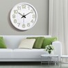 12 Inch Luminous Wall Clock Minimalist Round Quartz Clock for