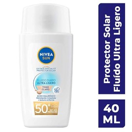 Protector Solar Facial NIVEA SUN Fluido Diario Tono Claro + Antioxidantes Fps50+ 40Ml