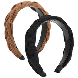 CJQRL Alpenflüstern ADV132 Women's Hair Accessories Non-Slip Braided Headband for Dirndl (Blue) Pack of 2