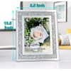 Crush Diamond Mirror Photo Frame In Bling Sparkle Crystal Silver