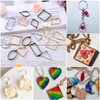 sourcing map 25Pcs Alloy Open Bezel Pendants, Rectangular Hollow Frame