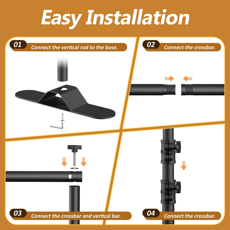 Forlogic 10x8ft Banner Backdrop Stand Kit，Heavy Duty Adjustable Photo Background