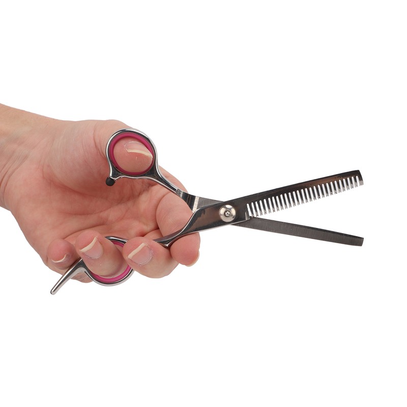 Pet Rabbit Grooming Scissors Stainless Steel Round Tip 4 in