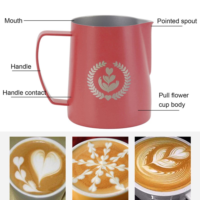 350ml Coffee Art Cup with Pointed Mouth 304 Stainless Steel