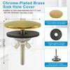 XNTONG - Sink Hole Cover, Sink Overflow Cap, Solid Brass