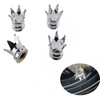 Silver Crown Chrome Plated Car Wheel Tire Tyre Valve Dust